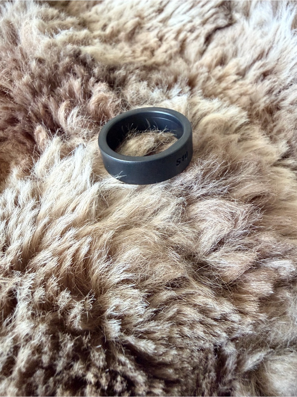 Men's Black Silicone Ring - Unbranded